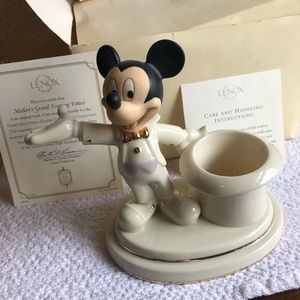 Lenox Mickey Mouse Grand Evening Porcelain figure votive new old stock